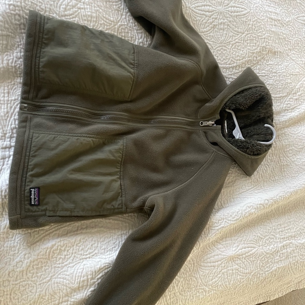 Patagonia Kids Olive Green Puffer Jacket